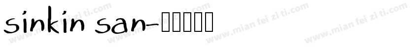 sinkin san字体转换